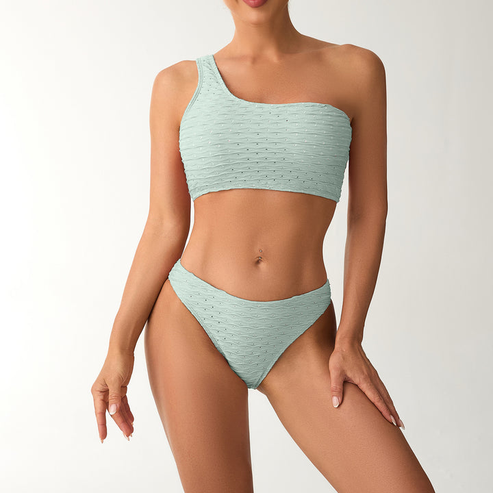 Dame Ensidet Bikini med struktureret overflade Skovae