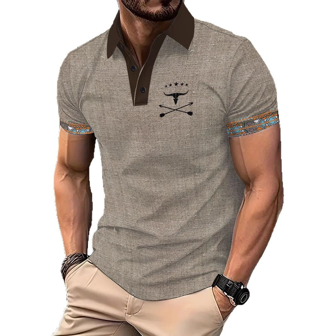 Herrer Poloshirt i moderne, struktureret design med ergonomisk snit Stilla