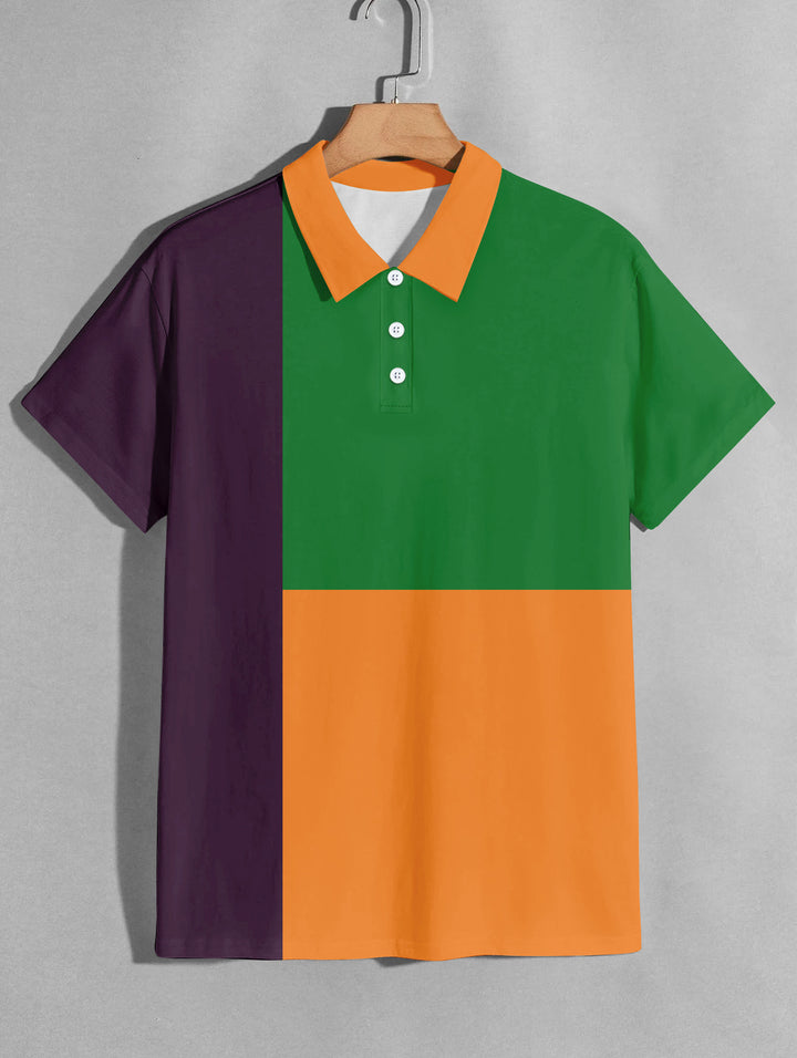 Herrer polo shirt med farveblokdesign og moderne krave Stilla