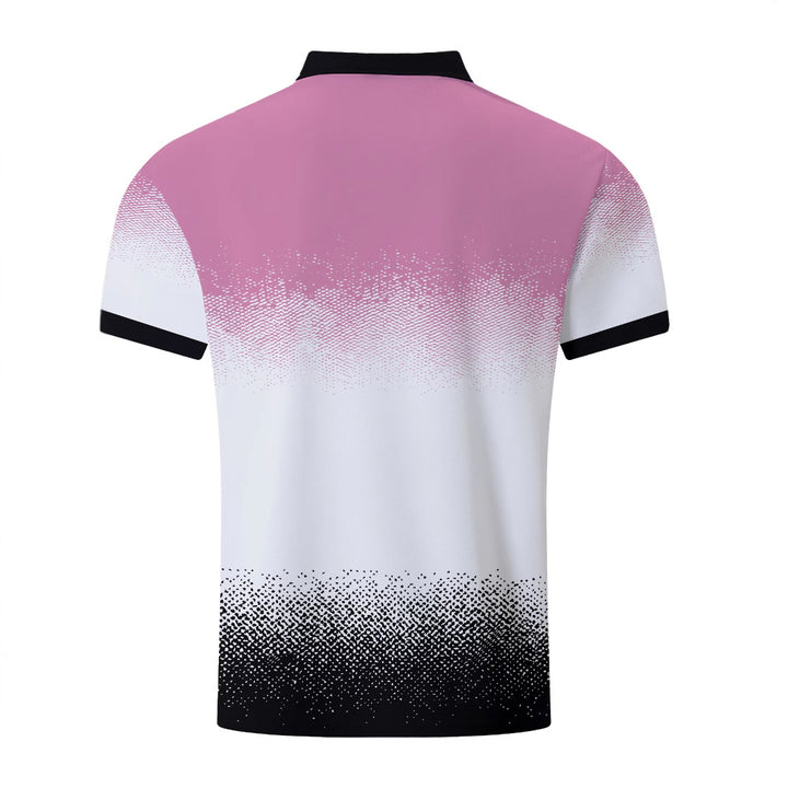 Herrer Poloshirt med moderne farvegradient og struktureret krave Stilla