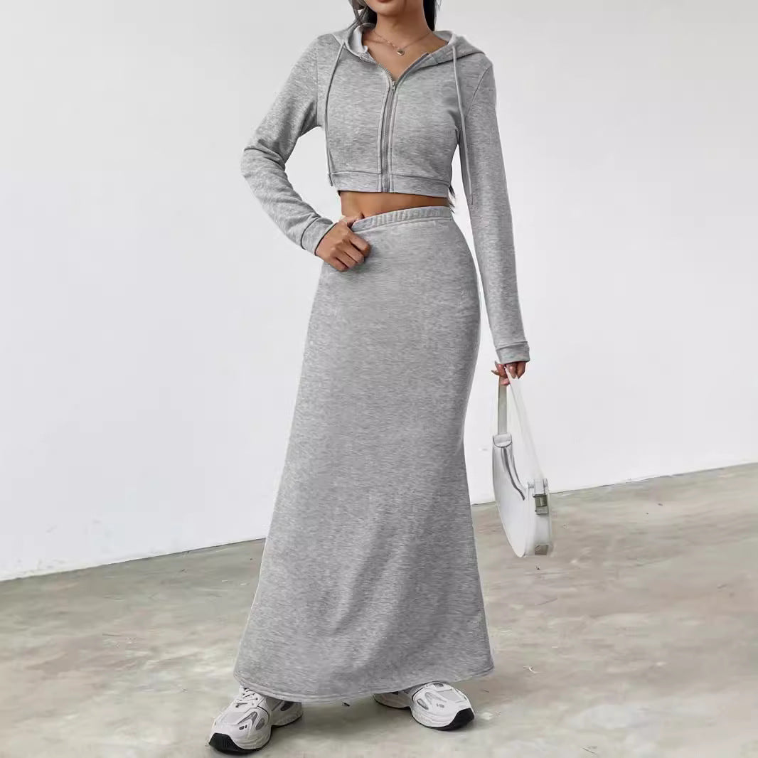 Dame Sporty Crop-Top med Maxi-Nederdel Stilla