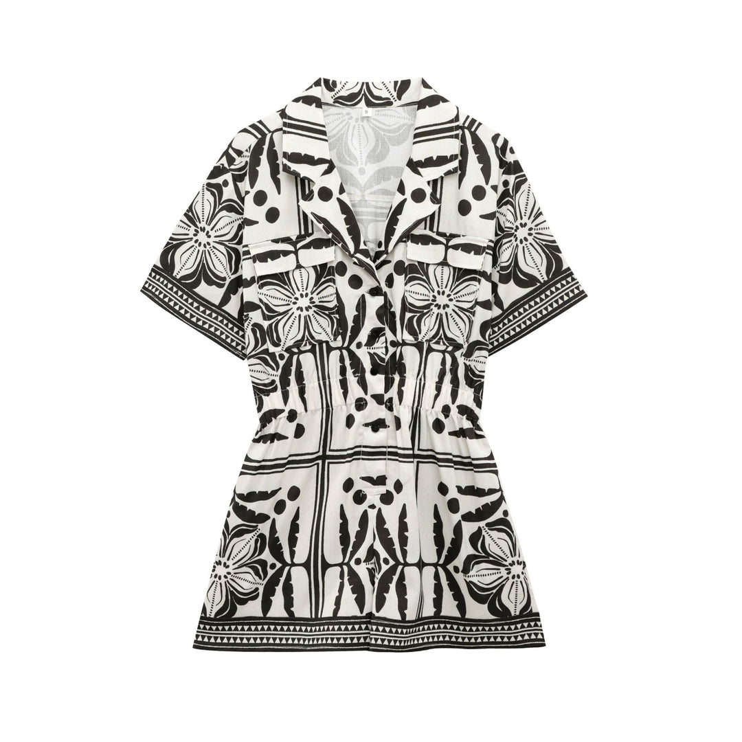 Femme Button-Up Kort Kjole Stilla