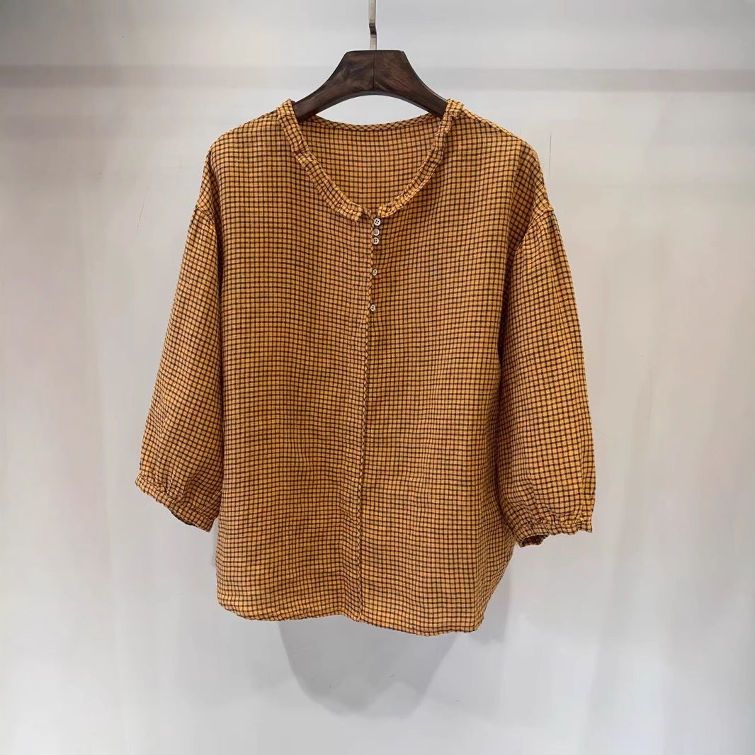 Damer Rynkedetalje Knap-bluse Stilla