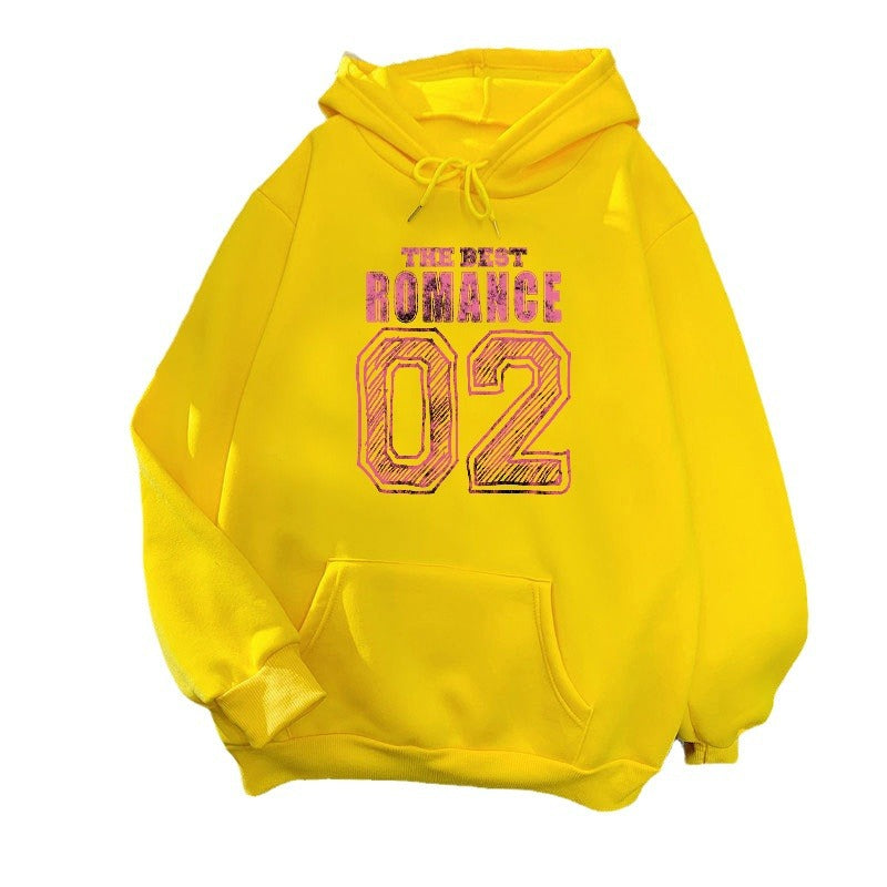 Kvinders afslappede hoodie med stilfuldt print Skovae