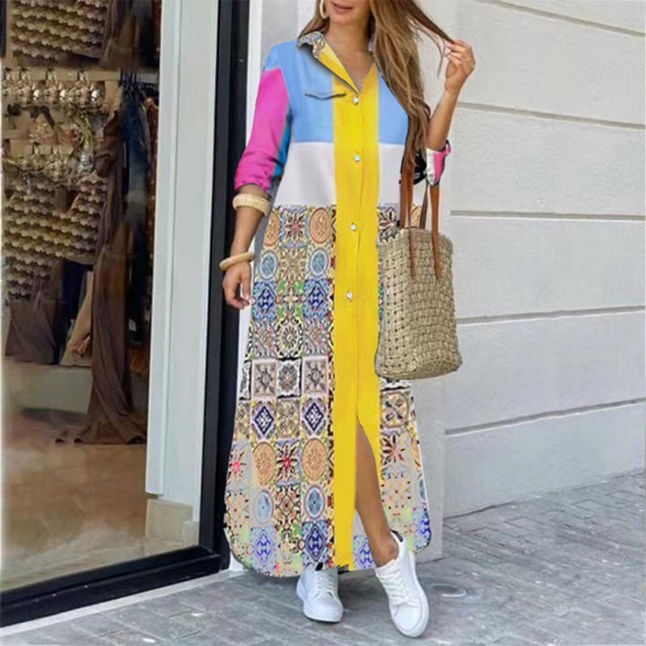 Femme Grafiktryk Maxi Kjole Stilla