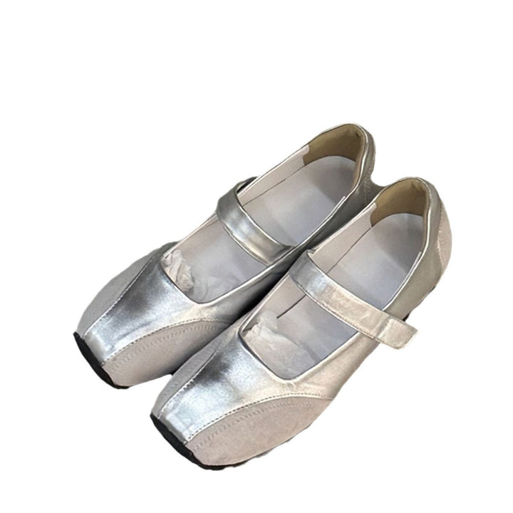 Dame Retro-inspirerede justerbare stropper Mary Jane ballerinas Stilla