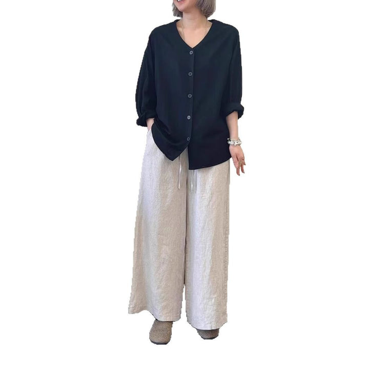 Femme Alsidig Button-Up Linned skjorte Stilla
