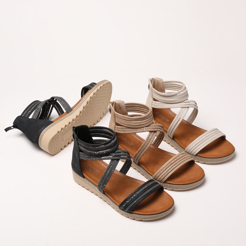 Dame Gennemgående Sandaler med elegant Remdesign og dæmpende Sål Stilla