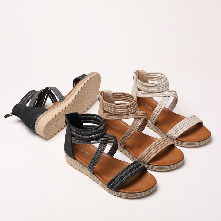Dame Gennemgående Sandaler med elegant Remdesign og dæmpende Sål Stilla