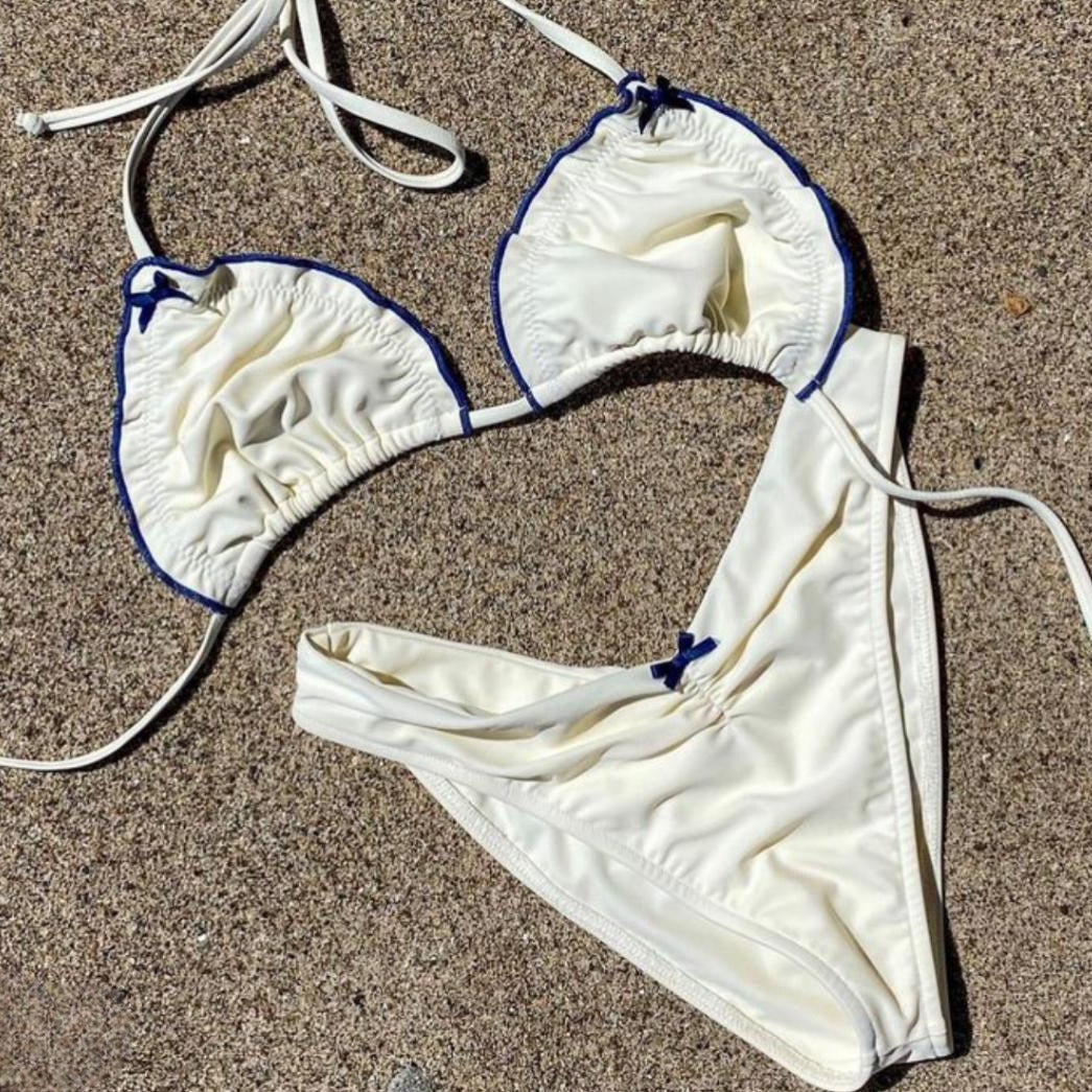Dame Rynker Trekant To-delt Bikini Sæt Stilla