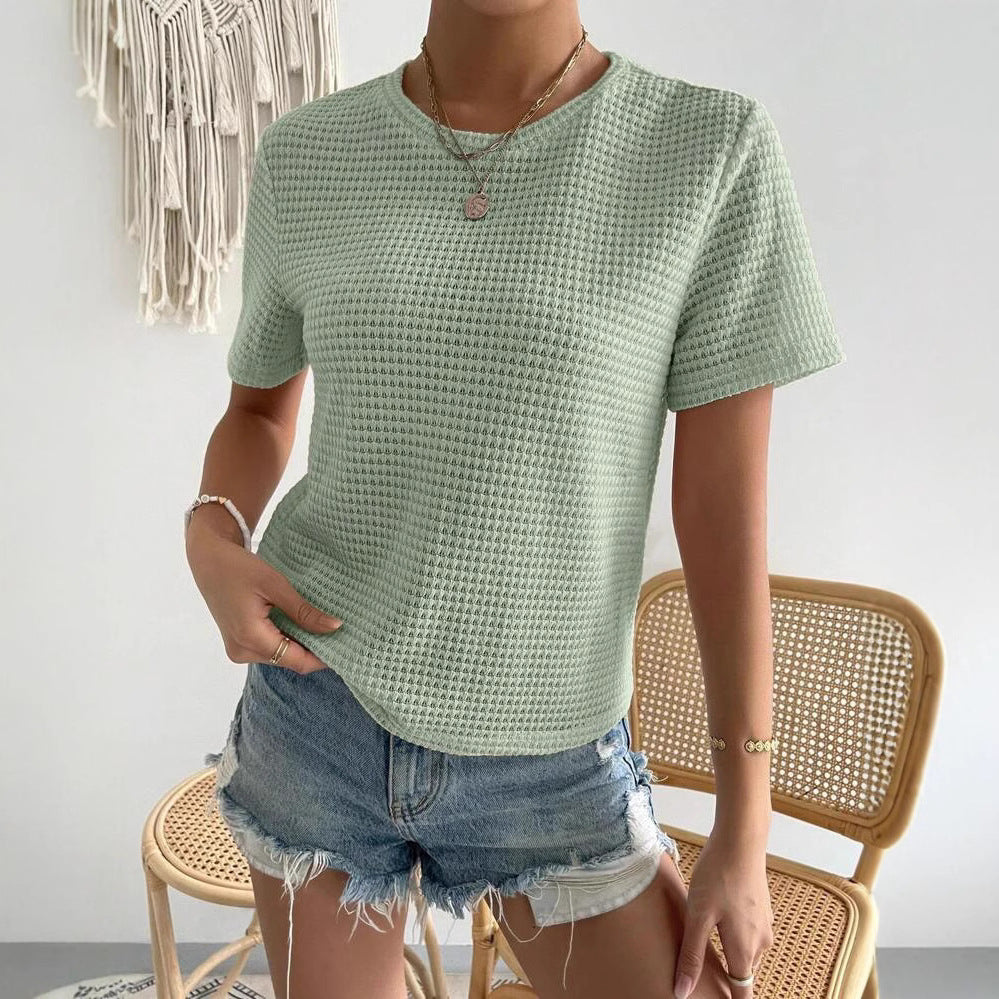 Dame struktureret Basic-T-shirt Stilla