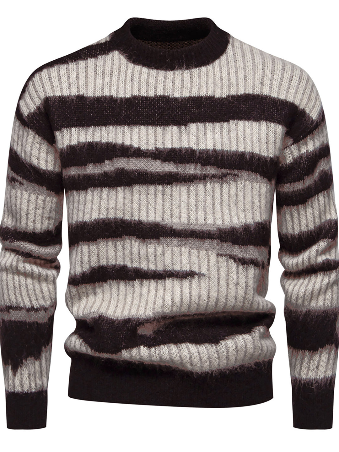 Herrer Behagelig Struktureret Stribet Sweater Stilla