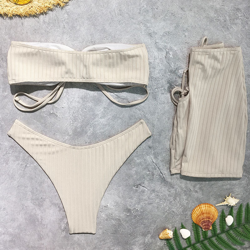Dame Bandeau Bikini Sæt Skovae