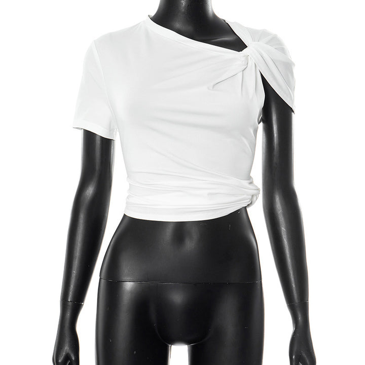 Damen Kurzarm Cropped Top Skovae