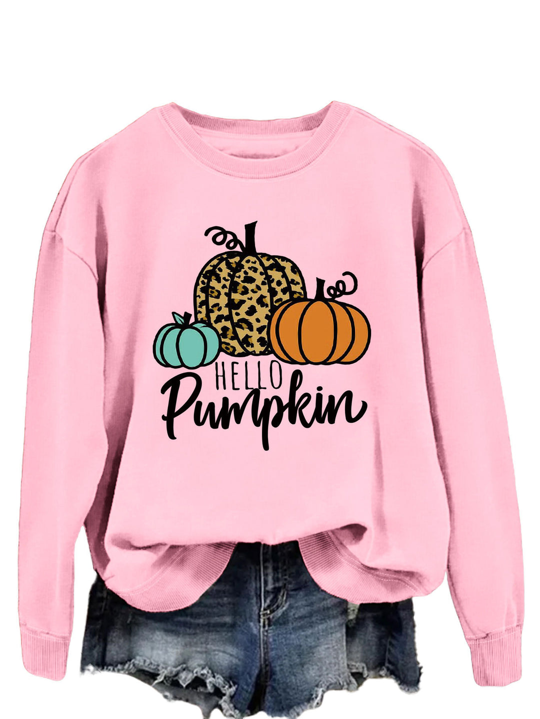 Kvinders sweatshirt med kreativt efterårsdesign og afslappet pasform Stilla