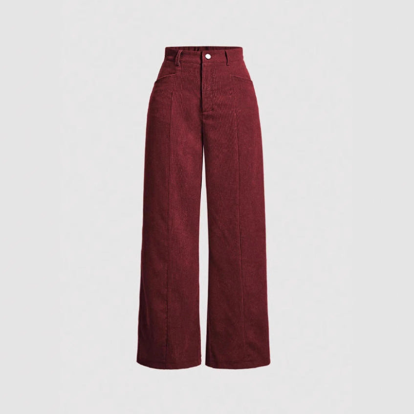 Dame brede High-Waist-bukser Skovae