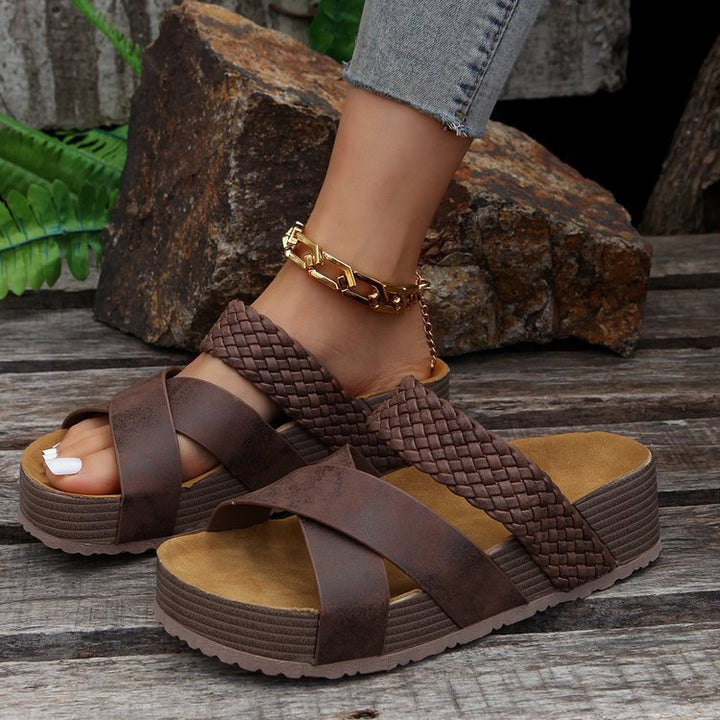 Dame Wedge-sandaler med fleksible remme og ergonomisk fodseng Stilla