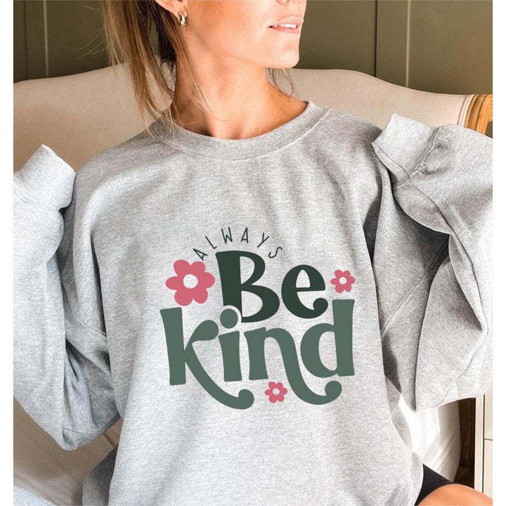 Kvinders sweatshirt med motiverende budskab og trendy puffærmedesign Stilla