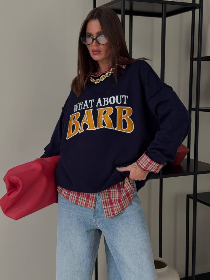 Kvinder sweatshirt med kreativt tekst og afslappet pasform Stilla