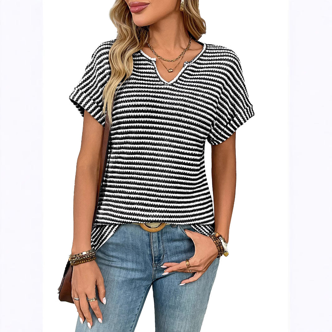 Dame afslappet stribet T-shirt Stilla