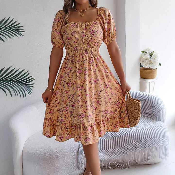 Dame Midi kjole med blomsterprint Stilla