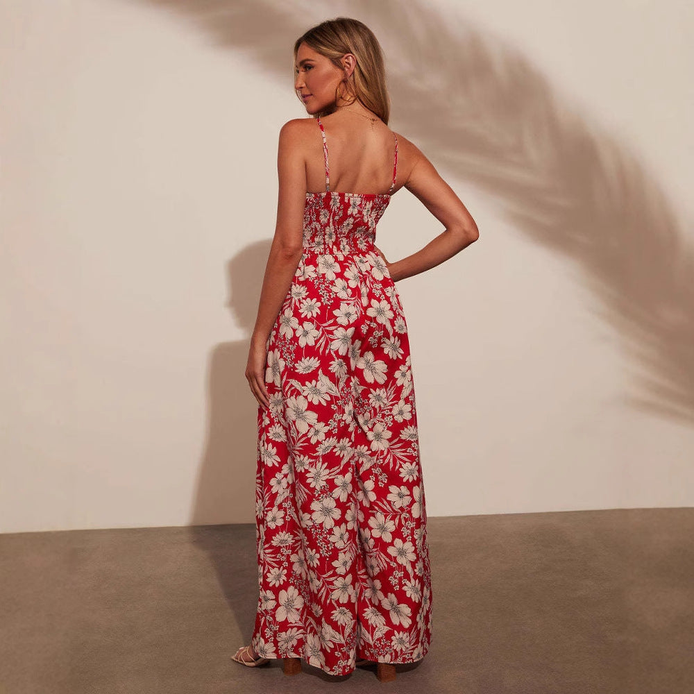 Kvinder Elegant Casual Maxi Kjole med Blomster Mønstre Stilla