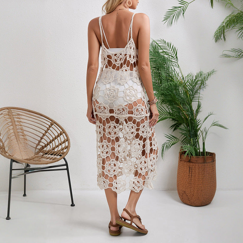 Dame figurtilpasset Maxikjole med Cut-Outs Skovae