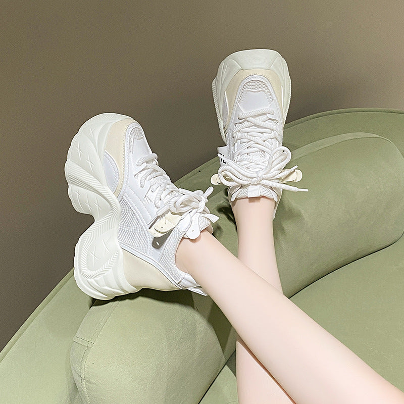 Dame Chunky Sneakers med fremragende hældning og åndbart mesh-overmateriale Stilla
