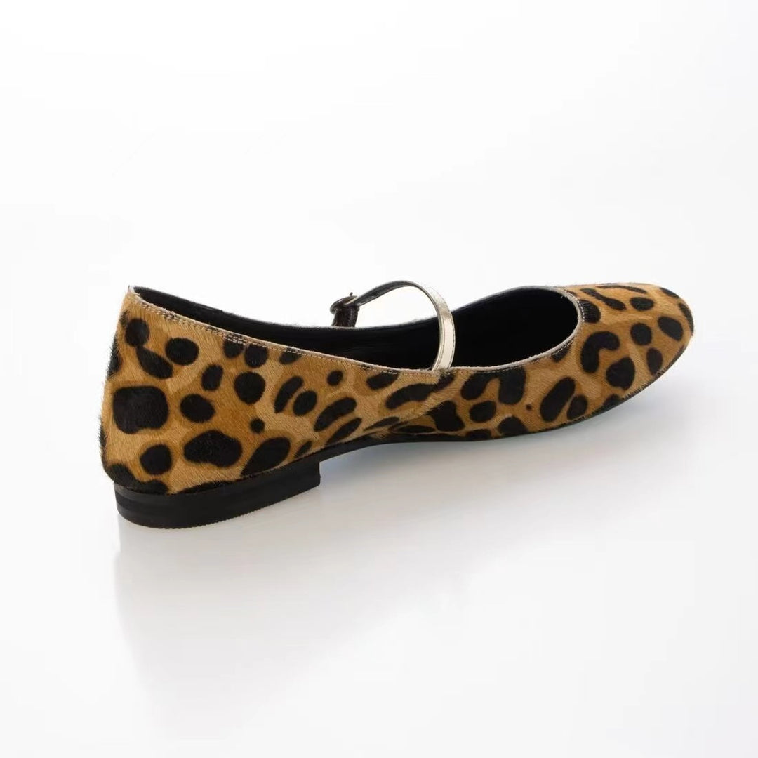 Femme Chic Leopardmønster Ballerinas Stilla
