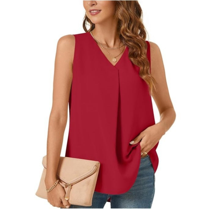 Dame Foldende Chiffon Bluse Stilla