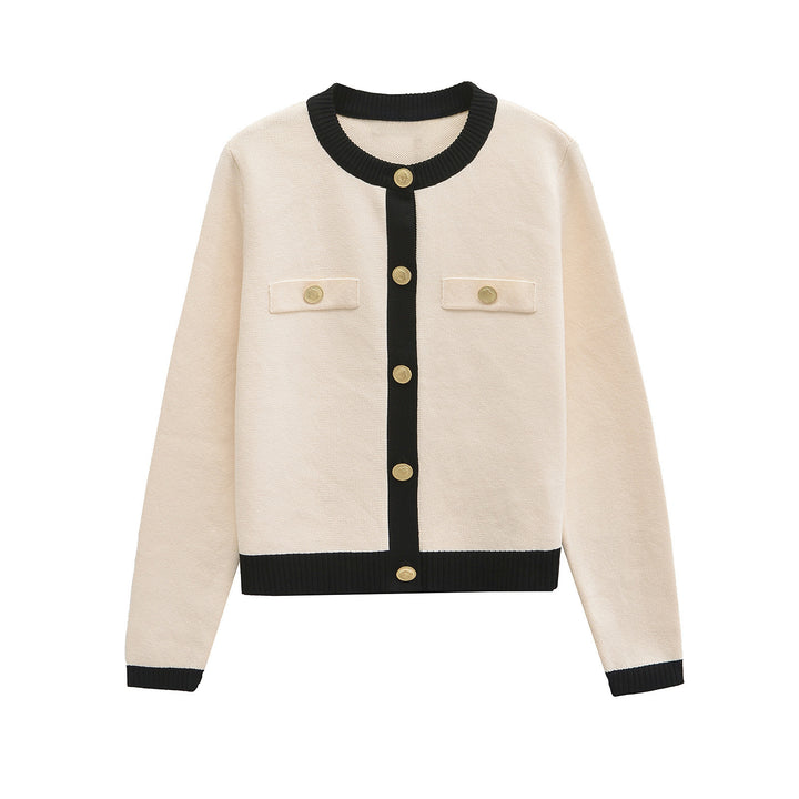 Femme Elegant Strikknap-Cardigan Stilla