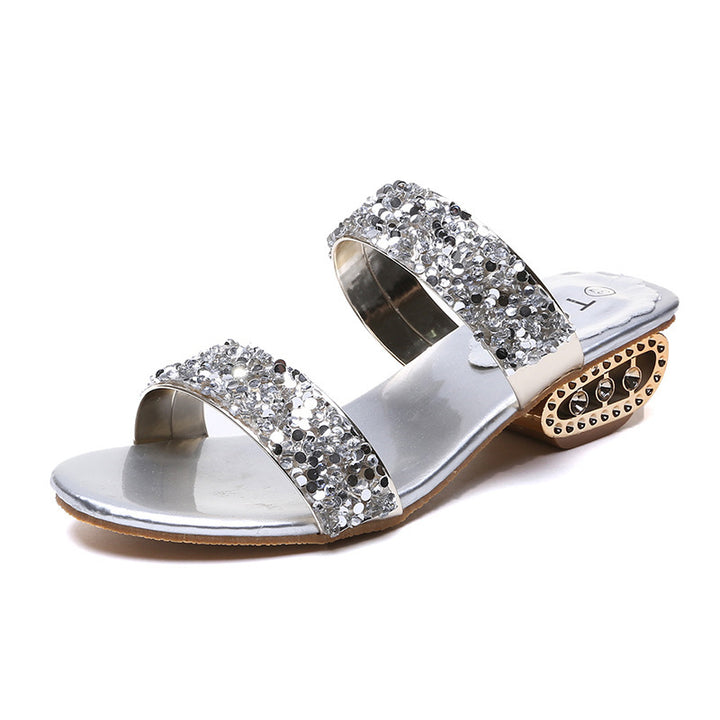 Dame strassdekorerede sandaler med elegant metalspænde Stilla