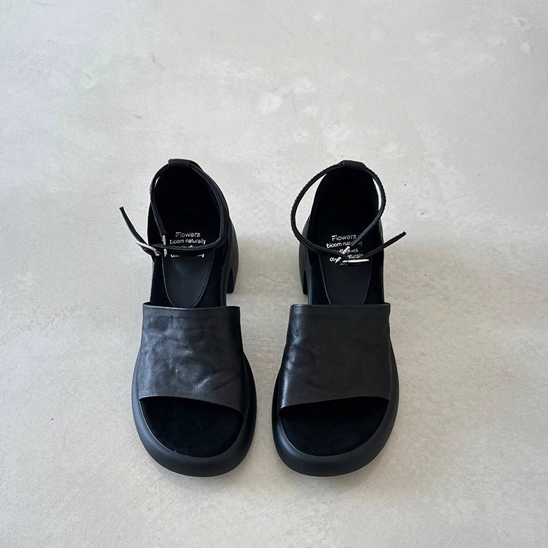 Femme Stilfulde Åben-View Blokhæl Sandaler Stilla