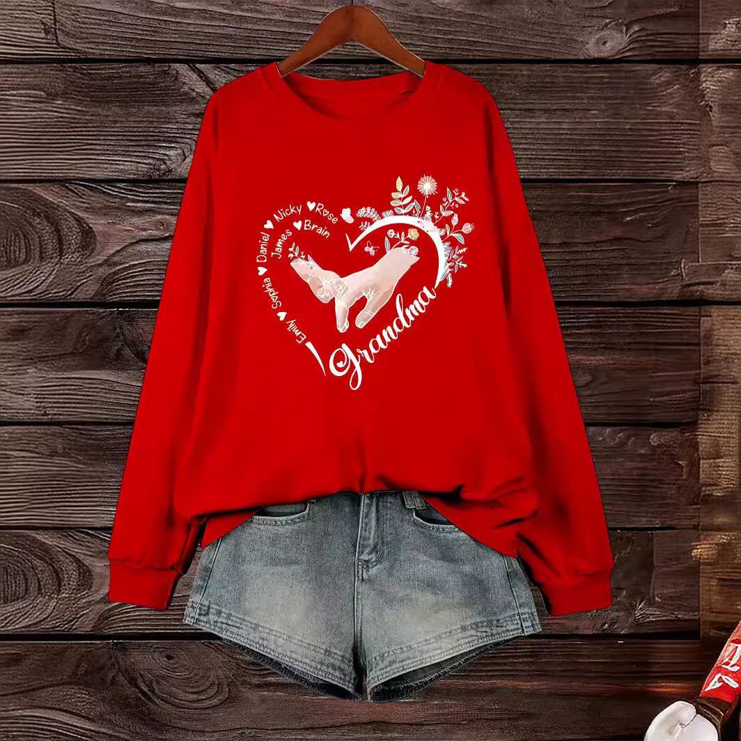 Kvinder's afslappet sweater med blomstermotiver Stilla