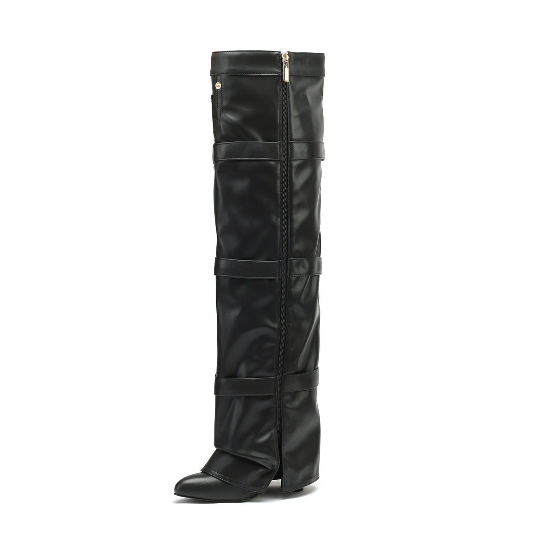 Femme Over-the-Knee spænder stiletto støvler Stilla