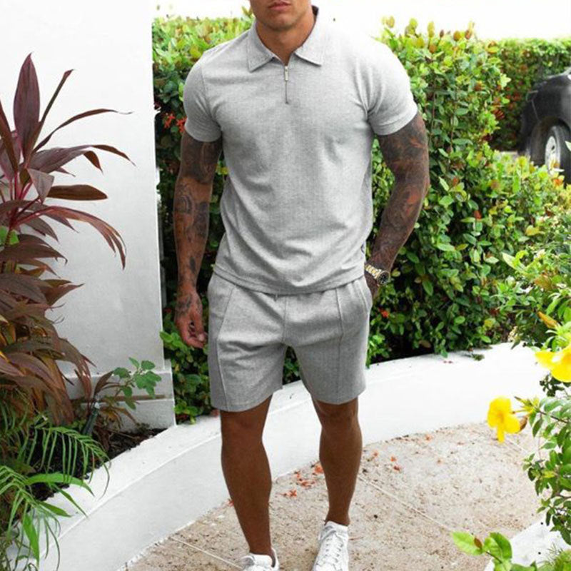 Herrer Polo- og Shorts-sæt med høj kvalitet, åndbart stof Stilla