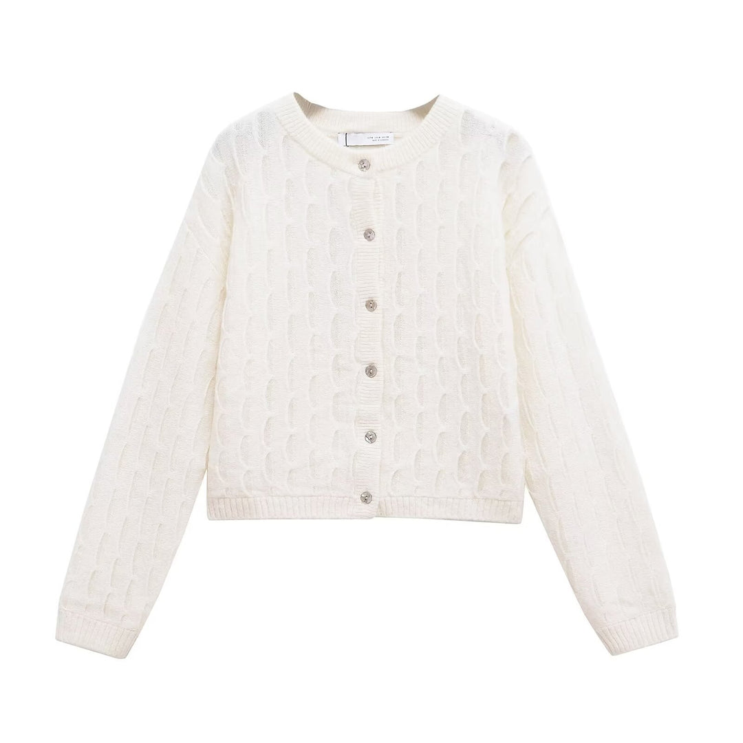 Femme Kabelstrik Knap-cardigan Stilla