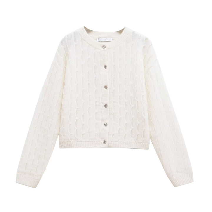Femme Kabelstrik Knap-cardigan Stilla