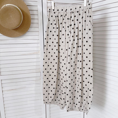 Dame Casual Polka Dot Maxi Nederdel Stilla
