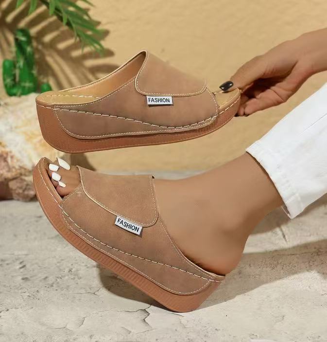 Dame Chic Platform Slide Sandaler Stilla