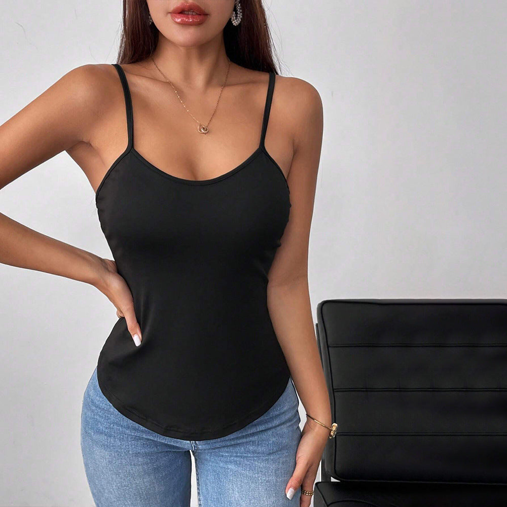 Kvindernes elegante tanktop med fine spaghetti-stropper og figursyet snit Stilla