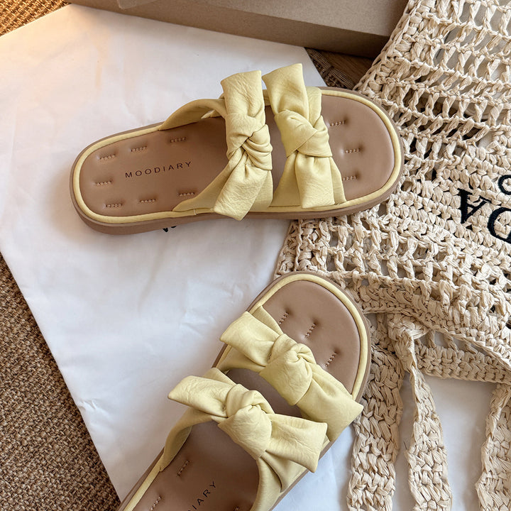 Femme Stylish Knot Slide Sandaler Stilla