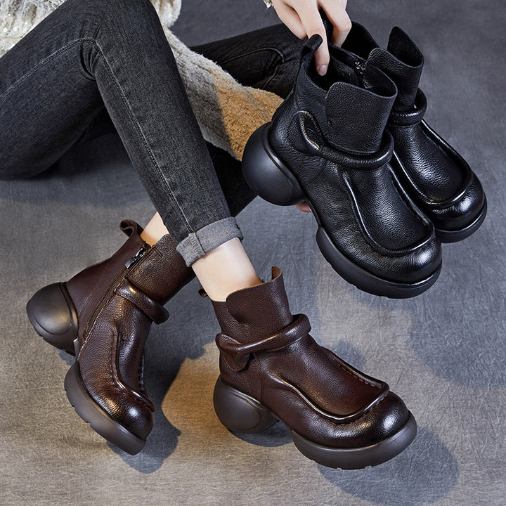 Dame High-Top Chunky Støvler med Vikledesign Stilla