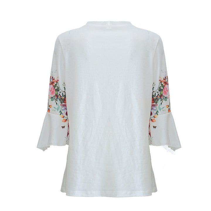 Damebluse med blomsterdesign Stilla