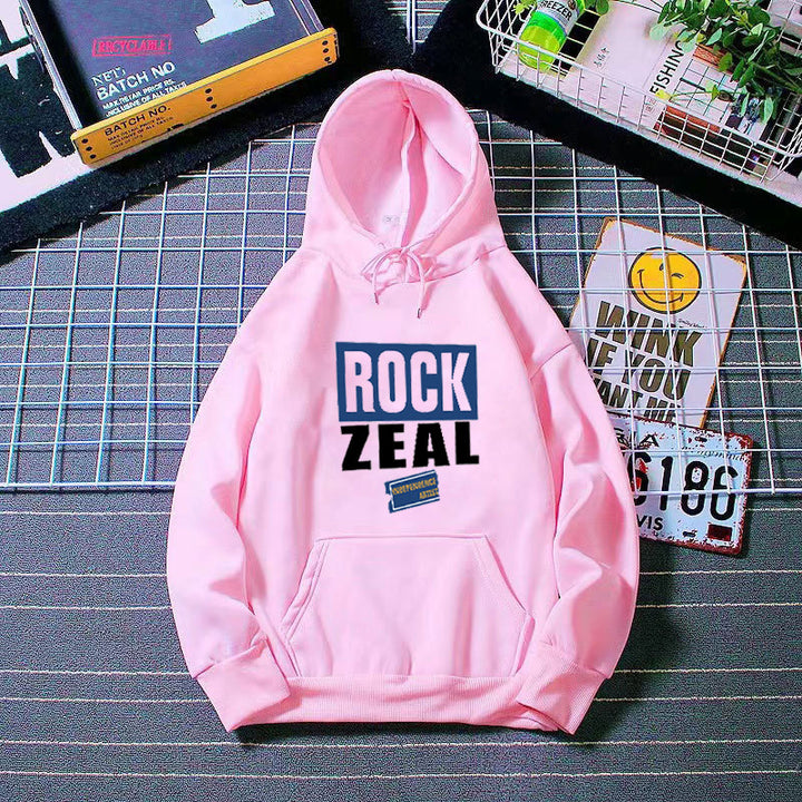 Dame hoodie med afslappet grafisk design Skovae