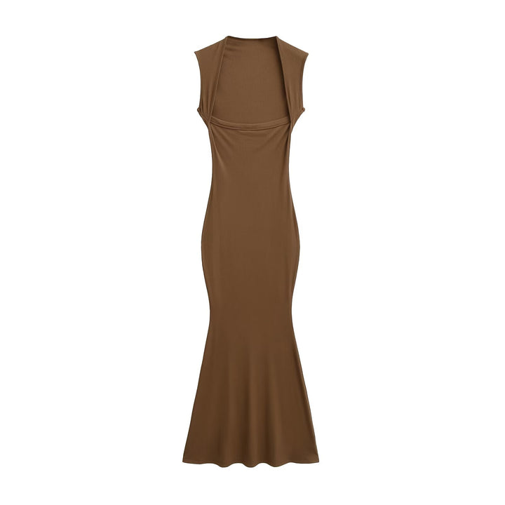 Femme Korte ærmer Rib Maxi kjole Stilla