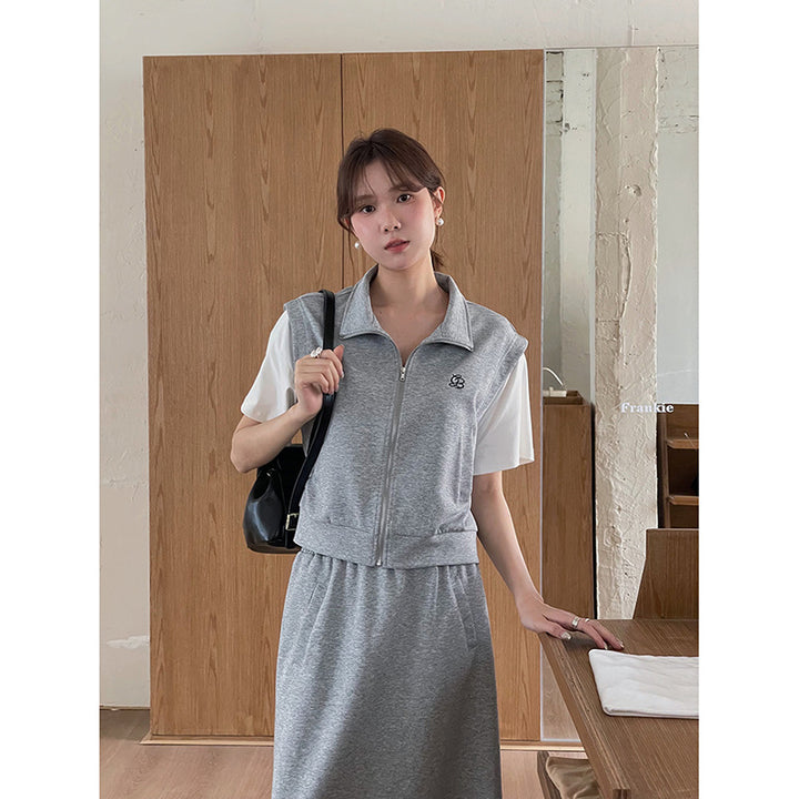 Dame sporty jumpsuit-sæt med stilfuld krave og åndbart materiale Stilla