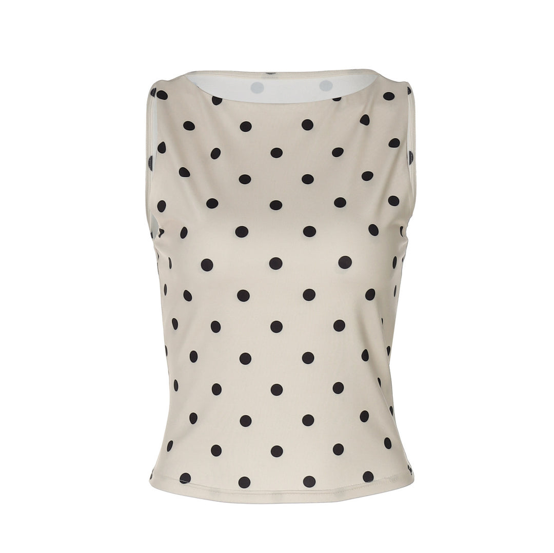 Damer ærmeløs Polka-Dots Top Skovae