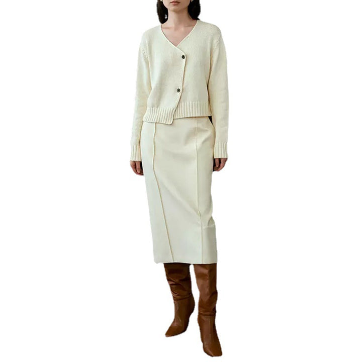Damer elegant langærmet top med struktureret design Stilla