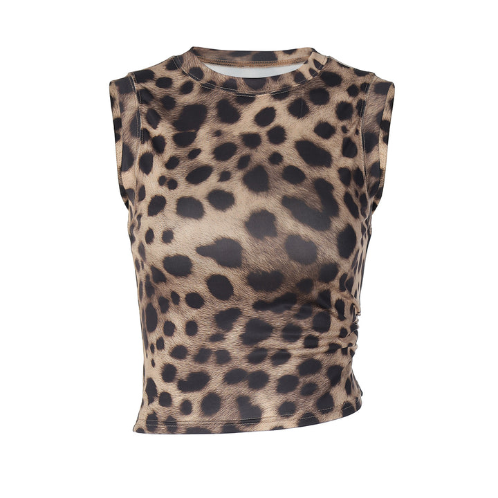 Dame Figurativt Top i Leopardsmønster Skovae
